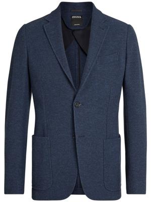 Zegna Blazer met enkele rij knopen - Blauw