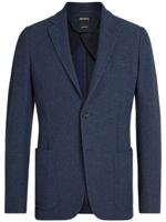 Zegna Blazer met enkele rij knopen - Blauw
