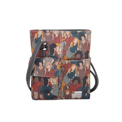 EEEZI Crossbody Schoudertas Print - Dark Grey