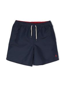 Ralph Lauren Kids short de bain à motif Polo Pony - Bleu