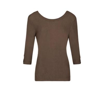 Morgan fijngebreide trui kaki Morgan fijngebreide trui kaki