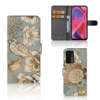 Hoesje voor OPPO A54 5G | A74 5G | A93 5G Vintage Bird Flowers