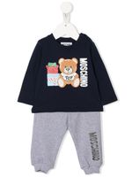 Moschino Kids survêtement à imprimé Teddy - Bleu