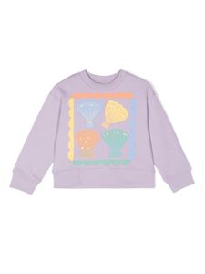 Stella McCartney Kids sweat en coton à imprimé graphique - Violet