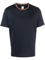 Paul Smith t-shirt à bords rayés - Bleu