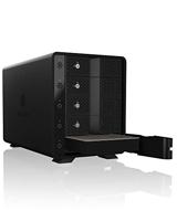 ICY BOX IB-3805-C31 5-bay harde schijfbehuizing voor 3,5 inch harde schijven, afzonderlijk schakelbaar, dragerloos, USB 3.1 Gen2 (USB-C, USB-A), ventilator, aluminium, zwart