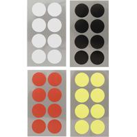 Hobby stickers - 128x stuks - D25 mm - kleurenmix - ronde stickers - Kantoor stickers - Etiketten - thumbnail