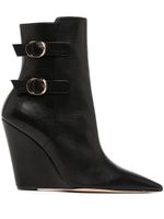 Stuart Weitzman bottes compensées à bout pointu 100 mm - Noir