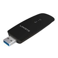 Linksys WUSB6300 USB-netwerkkaart 867 Mbit/s - netwerkkaarten (draadloos, USB, Wi-Fi 5 (802.11ac), 867 Mbit/s, zwart)