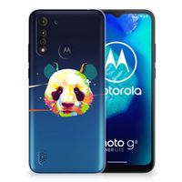 Motorola Moto G8 Power Lite Telefoonhoesje met Naam Panda Color - thumbnail