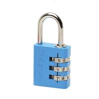 Master Lock 7630EURDCOL cijferslot hangslot van aluminium, willekeurige kleur, 3 x 6,5 x 1,3 cm