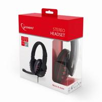 Gembird GHS-402 Gaming headset 3.5 mm jackplug Kabelgebonden Over Ear Zwart