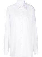 Maison Margiela chemise en coton à col pointu - Blanc