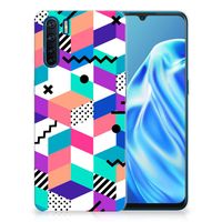 OPPO A91 TPU Hoesje Blokken Kleurrijk