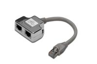 DIGITUS T-adapter RJ45 CAT5e 19cm 1xRJ45 stekker naar 2xRJ45 bus