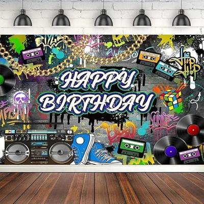 Fotografie achtergrond retro jaren 90 gouden ketting graffiti stedelijke jaren 80 hip pop verjaardagsfeestje decoratie achtergrond foto cabine rekwisieten 150x100