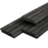 Triple profiel douglas zwart gespoten 1,9x13,0x390 cm Tuindeco - Tuindeco