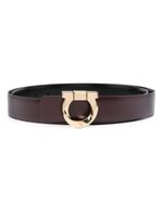 Ferragamo ceinture en cuir Gancini - Noir