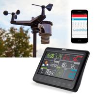 Alecto WS-5500 - Professioneel 8 in 1 wifi weerstation met app en draadloze buitensensor, zwart