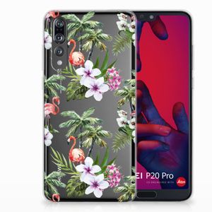 Huawei P20 Pro TPU Hoesje Flamingo Palms