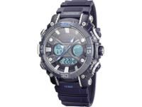 Renkforce Quartz Outdoorhorloge YP12598-02 (Ø x h) 52 mm x 18 mm Blauw Materiaal (behuizing): ABS kunststof Materiaal (armband): PU kunststof