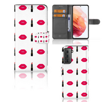 Samsung Galaxy S21 Telefoon Hoesje Lipstick Kiss - thumbnail