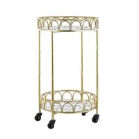 Beliani SHAFTER - Keukentrolley-Goud-IJzer
