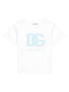 Dolce & Gabbana Kids t-shirt en coton à logo imprimé - Blanc