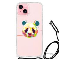 iPhone 15 Plus Stevig Bumper Hoesje Panda Color - thumbnail