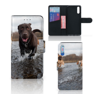 Huawei P20 Telefoonhoesje met Pasjes Honden Labrador