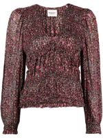 MARANT ÉTOILE blouse en soie à fleurs - Marron