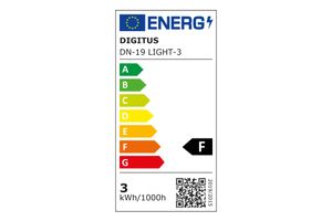 Digitus DN-19 LIGHT-3 19 inch Verlichting voor patchkast Energielabel F (A - G) Grijs, Wit