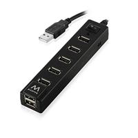 Ewent Ew1130 7-Poorts Usb 2.0 Hub Aan/Uit Knop, Zwart