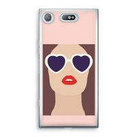 Red lips: Sony Xperia XZ1 Compact Transparant Hoesje - thumbnail