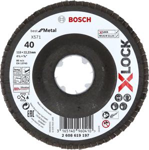 Bosch Accessories 2608619197 Bosch Lamellenschuurschijf Diameter 115 mm Boordiameter 22.23 mm 1 stuk(s)