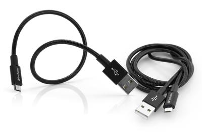 Verbatim USB-kabel USB 3.2 Gen1 (USB 3.0 / USB 3.1 Gen1) USB-micro-A stekker, USB-A stekker 1.00 m Zwart 48875