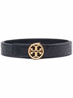 Tory Burch ceinture en cuir à logo embossé - Bleu