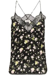 Zadig&Voltaire haut à fleurs - Noir