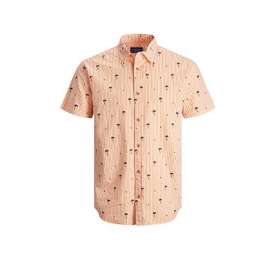 JACK & JONES ORIGINALS regular fit overhemd Poolside met all over print shell coral JACK & JONES ORIGINALS regular fit overhemd Poolside met all over print shell coral