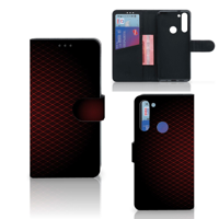Motorola Moto G8 Telefoon Hoesje Geruit Rood
