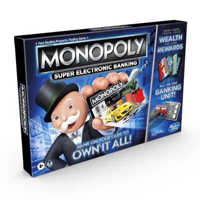 Hasbro Monopoly Super Electronic Banking Volwassenen en kinderen Economische simulatie Hasbro Monopoly Super Electronic Banking Volwassenen en kinderen Economische simulatie