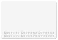 SIGEL H6301 Bureauonderlegger van papier met afgeronde hoeken, 3 jaar en weekoverzicht, gestippeld design, A2 (59,5 x 41 cm), wit en grijs, 30 vellen