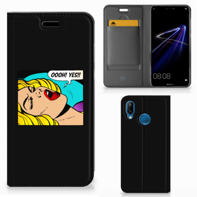 Huawei P20 Lite Hippe Standcase Popart Oh Yes Huawei P20 Lite Hippe Standcase Popart Oh Yes