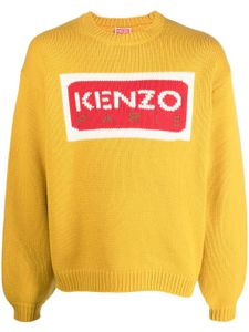 Kenzo intarsia-knit logo knit jumper - Jaune