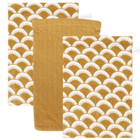 Washandjes Sunrise Ochre/Pure Ochre (set van 3)