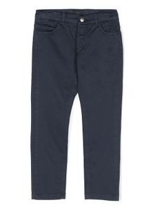 Fay Kids pantalon chino à coupe droite - Bleu