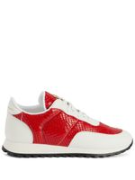 Giuseppe Zanotti baskets Jimi Running à plaque logo - Rouge