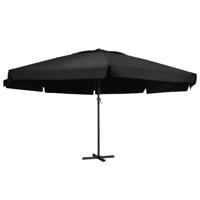 Parasol met aluminium paal 600 cm zwart - thumbnail