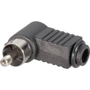 BKL Electronic 072141/T Cinch-connector Stekker, haaks Aantal polen: 2 Zwart 1 stuk(s)