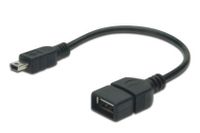 Digitus USB 2.0 OTG 0.2m USB-kabel 0,2 m USB mini B Zwart - thumbnail